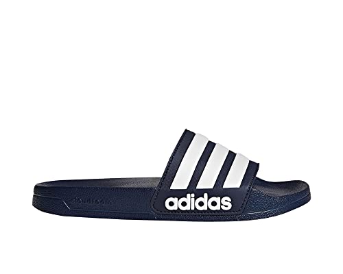 Adidas Men's Navy Slides with Cloudfoam Footbed Size 10