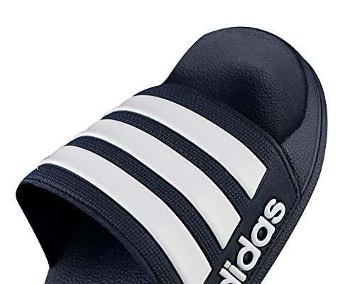 Adidas Men's Navy Slides with Cloudfoam Footbed Size 10