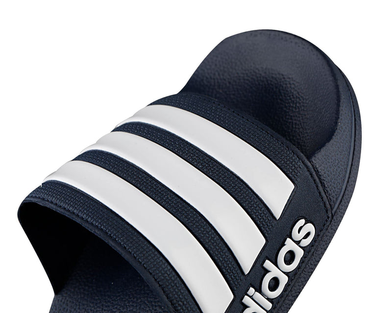 Adidas Men's Navy Slides with Cloudfoam Footbed Size 10