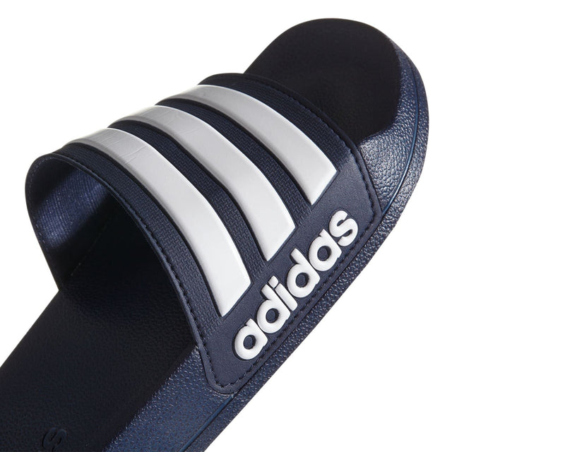 Adidas Men's Navy Slides with Cloudfoam Footbed Size 10