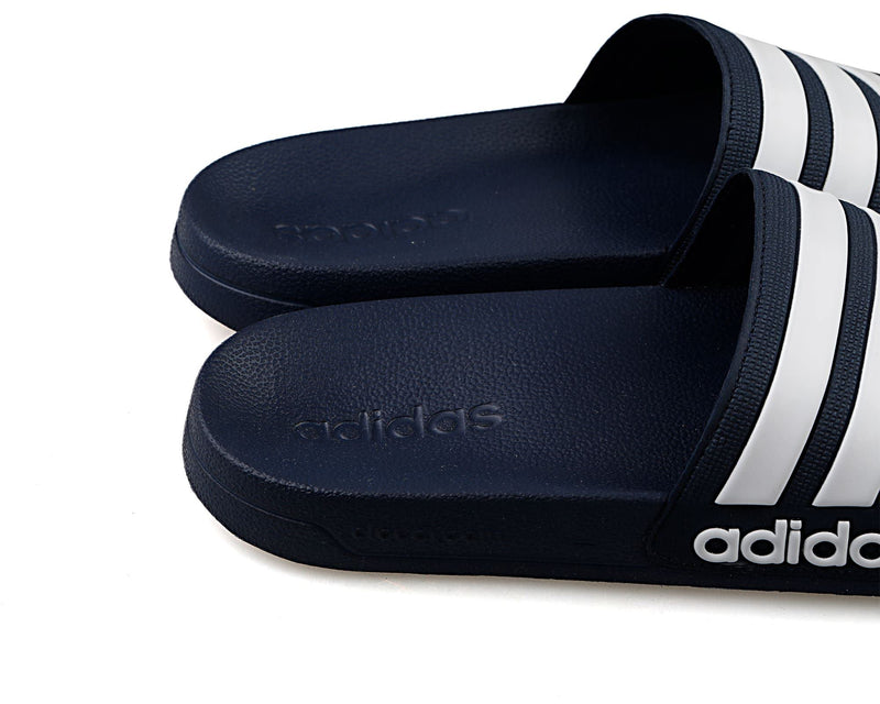 Adidas Men's Navy Slides with Cloudfoam Footbed Size 10