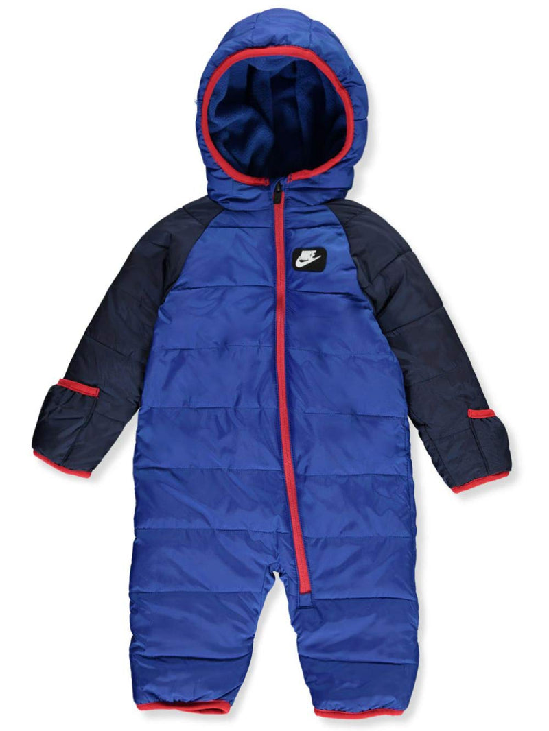 Nike Newborn Puffer Snowsuit - Blue and Red