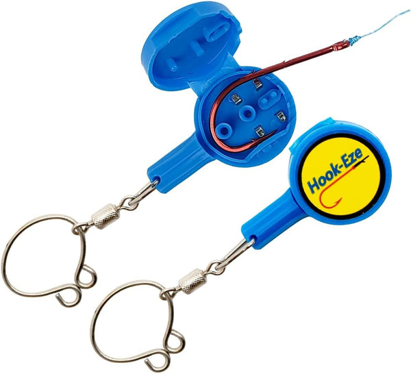 Hook-Eze Fishing Knot Tying Tool Blue Standard Size