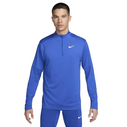 Men's Nike Royal Blue Dri-FIT Zip-Up Top - XX-Large