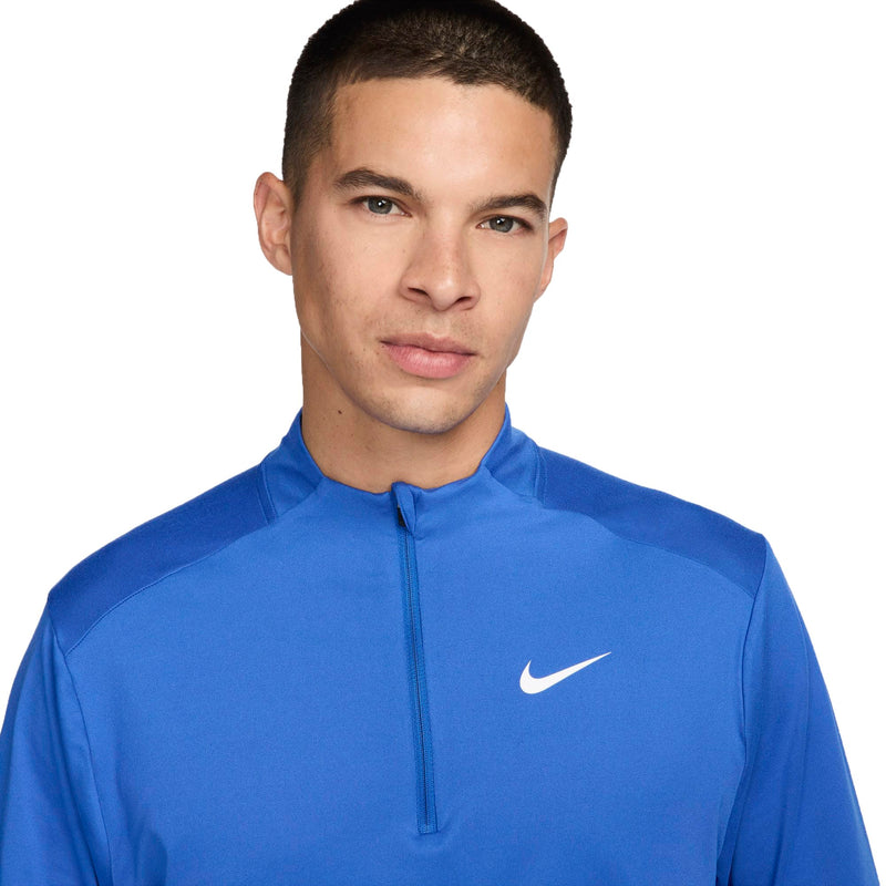 Men's Nike Royal Blue Dri-FIT Zip-Up Top - XX-Large