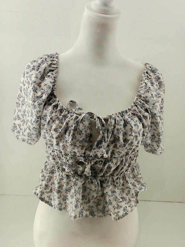 Floral Print Women's Top Medium