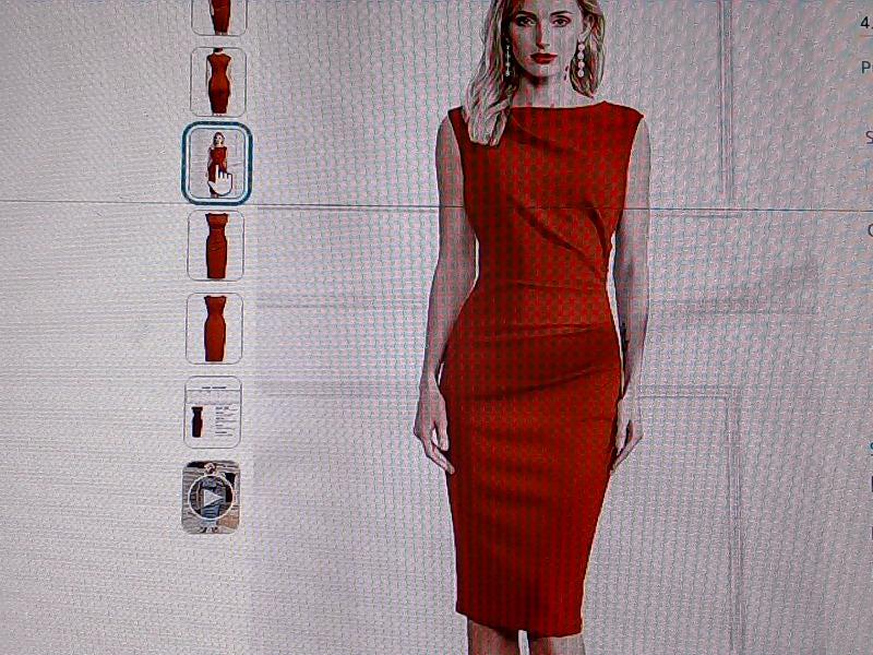 Miusol Cardinal Red Sleeveless Sheath Dress Medium