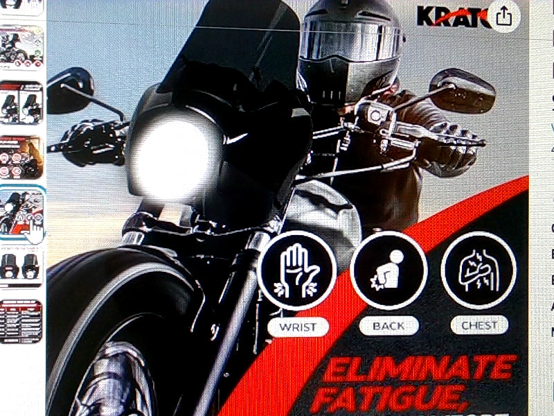 Krator Motorcycle Windshield and Fairing Set Black