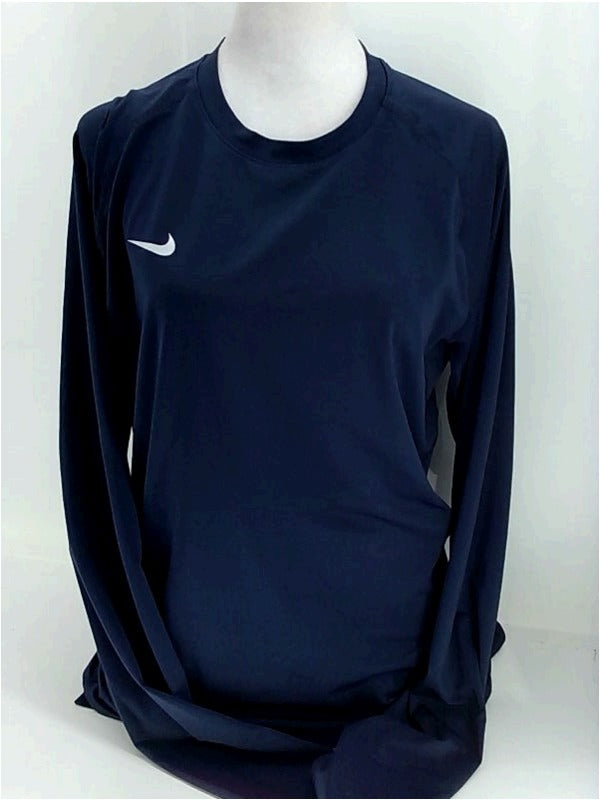 Nike Men's Navy Dri-FIT Training Long Sleeve Shirt - X-Large