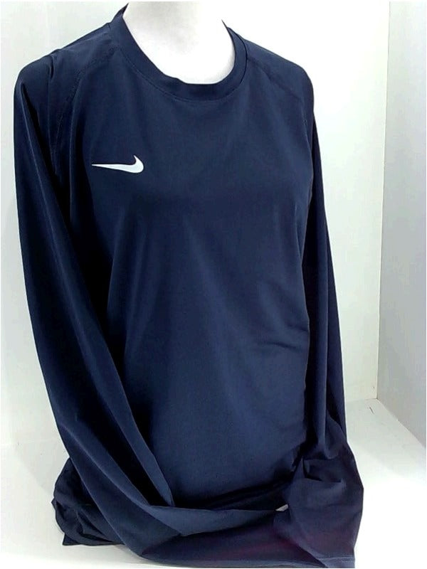 Nike Men's Navy Dri-FIT Training Long Sleeve Shirt - X-Large