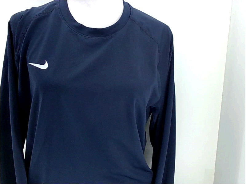 Nike Men's Navy Dri-FIT Training Long Sleeve Shirt - X-Large