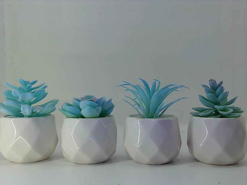 Velener Blue Artificial Succulent Set of 4 - Home Decor