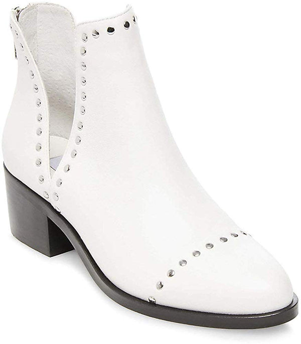 Steve Madden Womens Conspire Bootie Color White Leather Size 10 Pair of Shoes