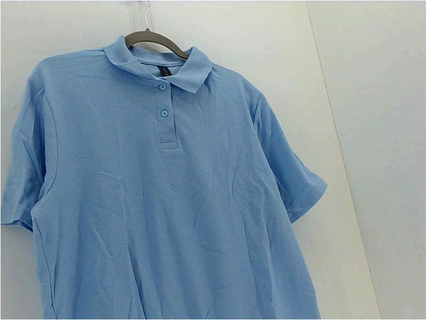 Gildan Mens Polo Short Sleeve Polo Shirt Color Light Blue Size Medium