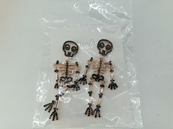 Fashon Skeleton Halloween Earrings Color Gold & Black