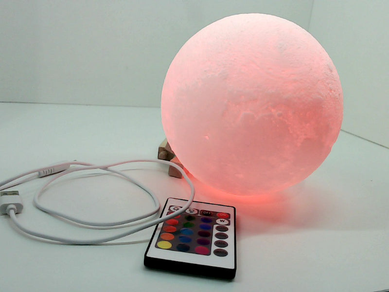 16-Color Lunar Lamp with Remote Control - 5.9 Inch