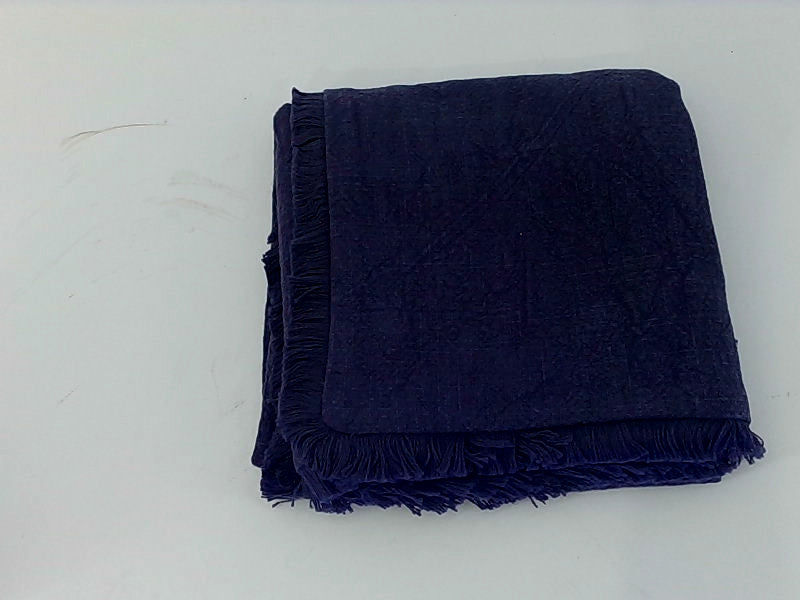 Inspired Ivory Pillow Cover Color Navy Blue Size 45.45cm