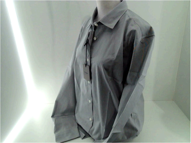 Lafaurie Mens Caipi Shirt Regular Long Sleeve Dress Size Large Blanc Anthracite