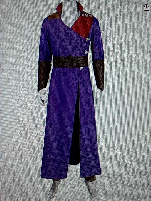 Purple Gothic Costume Cape with Belt - 2XL