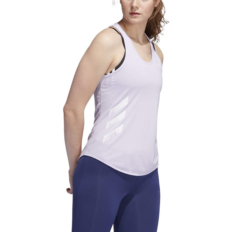 Adidas Women's Reflective Running Tank - Purple Tint Small