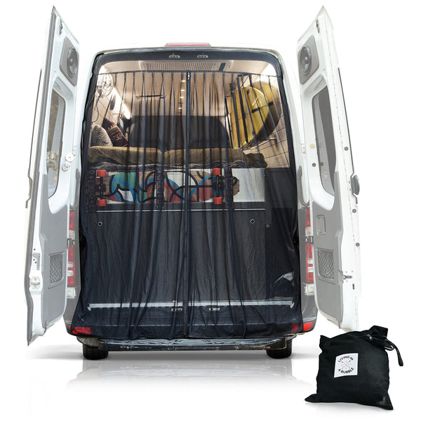 Living in a Bubble Van Bug Screen for Mid High Roof Campervans Black