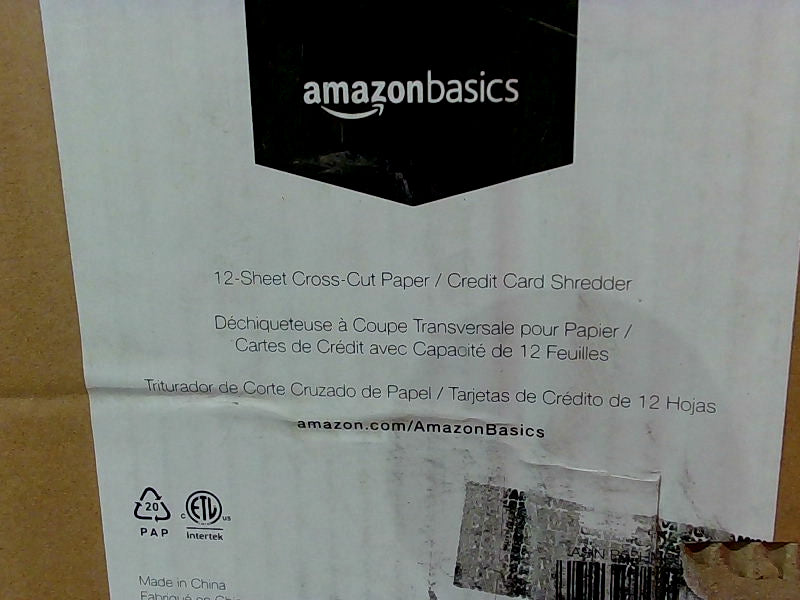 Amazon Basics 12 Sheet Cross Cut Paper Shredder for Home Office