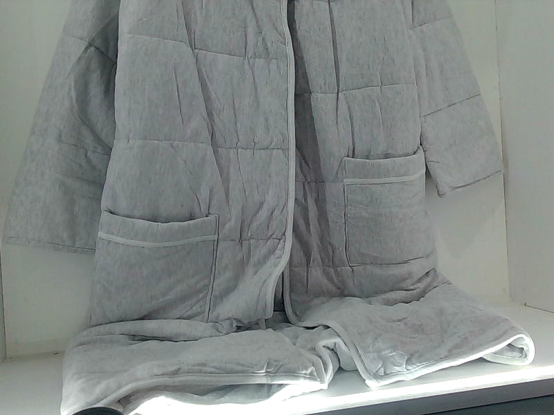 Light Grey Women's Quilted Bathrobe - XS