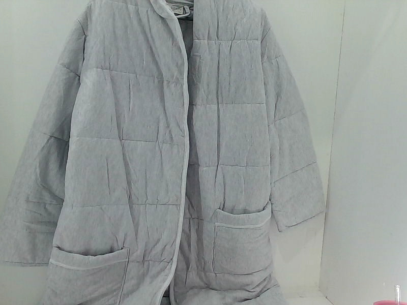 Light Grey Women's Quilted Bathrobe - XS