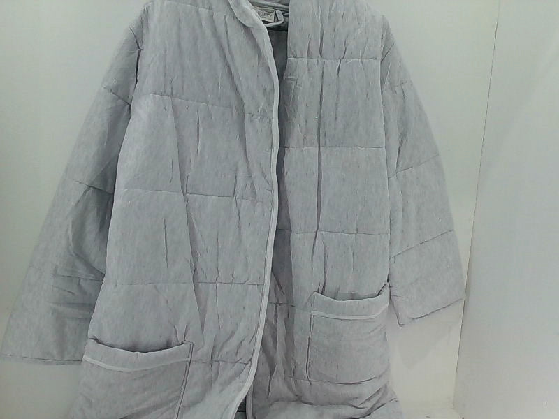 Light Grey Women's Quilted Bathrobe - XS