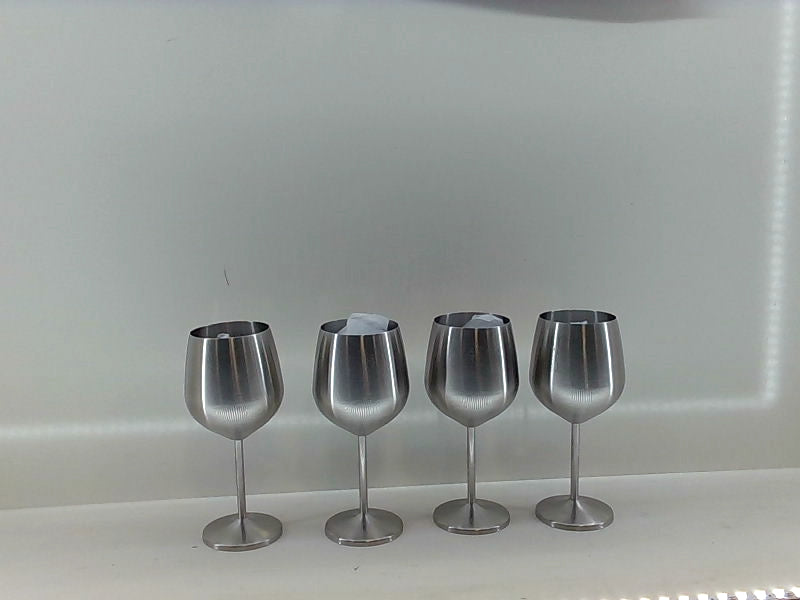 Gusto Nostro Stainless Steel Wine Glasses Set