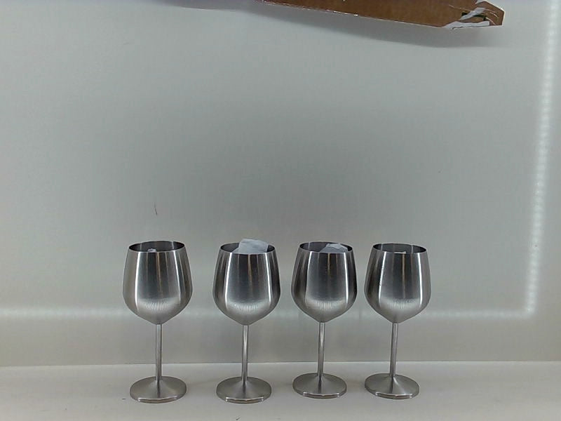 Gusto Nostro Stainless Steel Wine Glasses Set