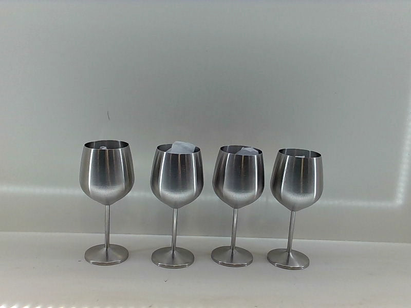 Gusto Nostro Stainless Steel Wine Glasses Set
