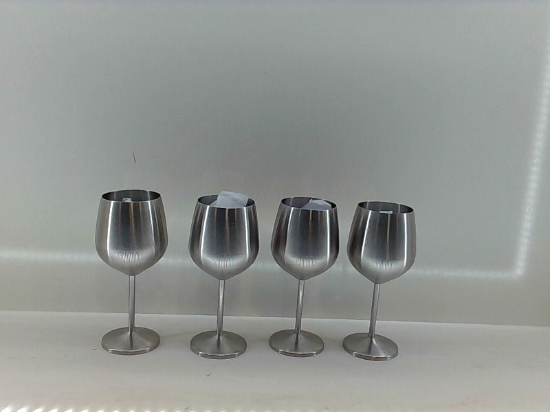 Gusto Nostro Stainless Steel Wine Glasses Set