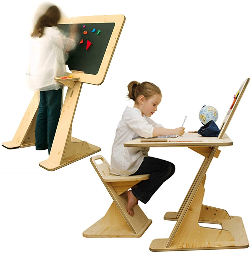 KIDS DESK AND CHAIR SET - BLACKBOARD