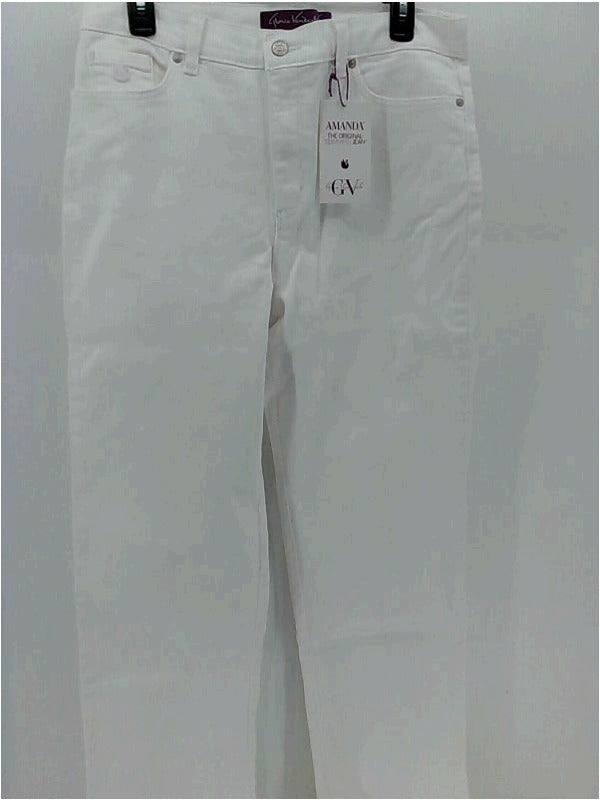 Gloria Vanderbilt Womens Amanda Stretch Strap Pant Jeans Color White Size 12