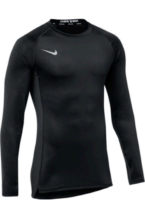 Nike Mens Pro Fitted Long Sleeve Training Tee Medium Black