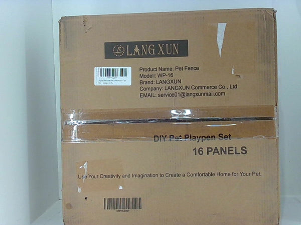 Langxun Diy Pet Playpen Set Color Black Size 16 Panels