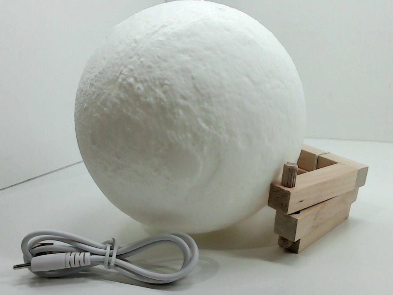 5.9 Inch Moon Lamp with Wooden Stand and USB Cable