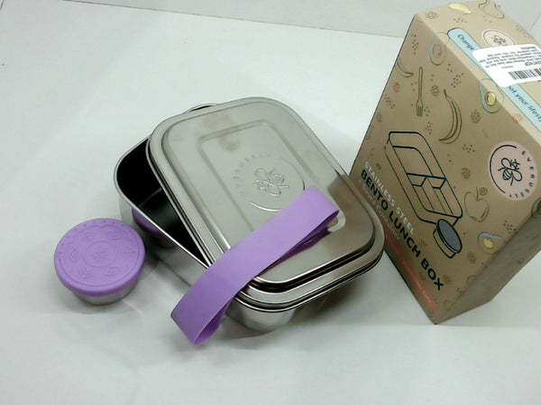 Everusely Bento Lunch Box Color Silver