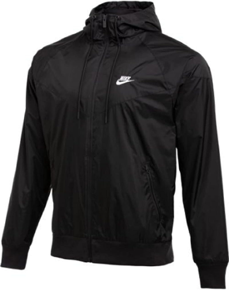 Nike Team Men's Windrunner Hooded Windbreaker Jacket Large Black & White