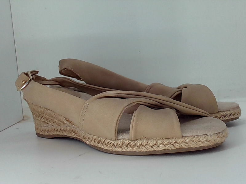 Tan Espadrille Slingback Sandals - Size 6.5