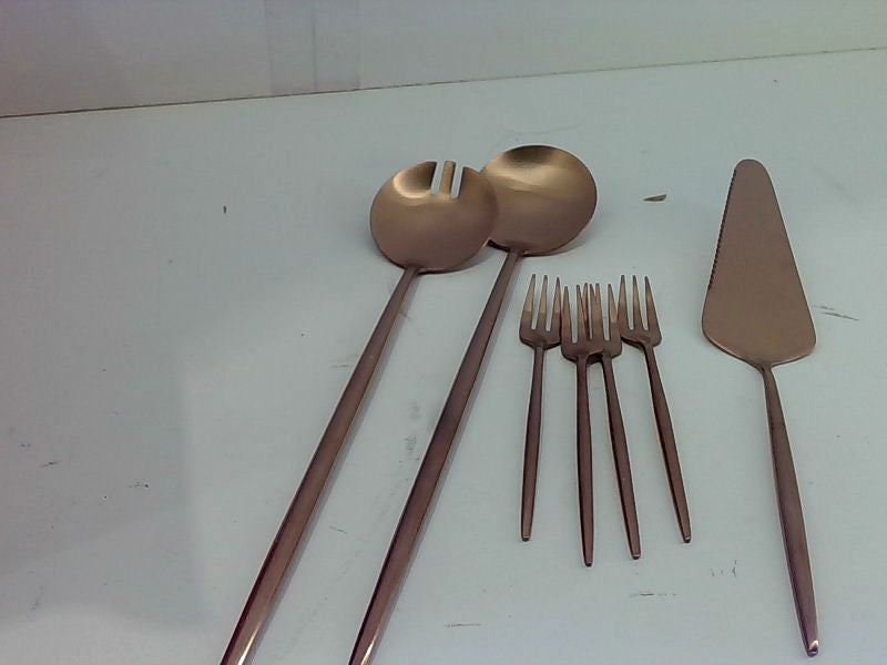 Kilzys Matte Copper Serving Spiins And Forts Color Tan Size Set Of 7