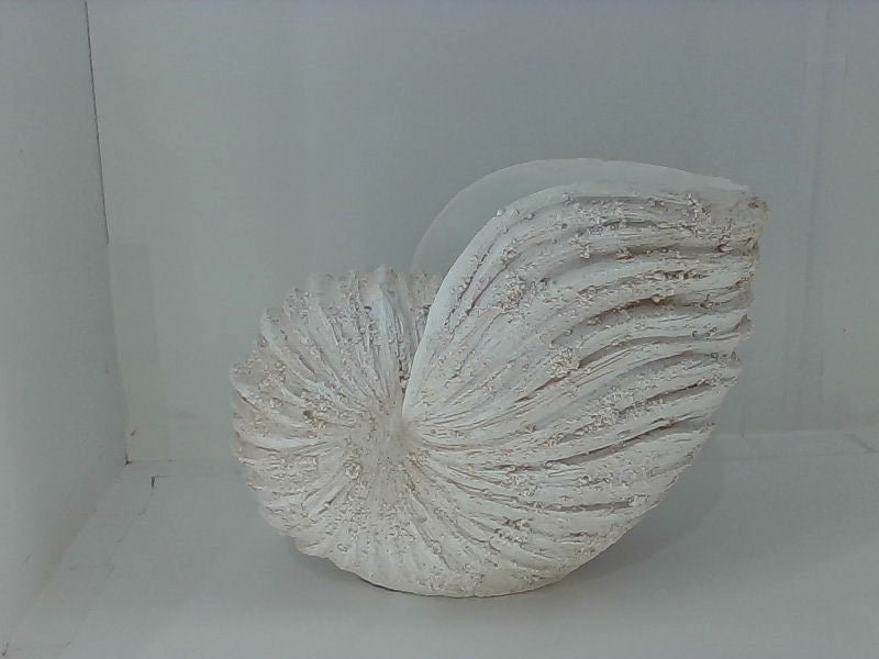 Huey House Nautilus Shell Sculpture Color Off White Size 10.5x5.9x7.87''