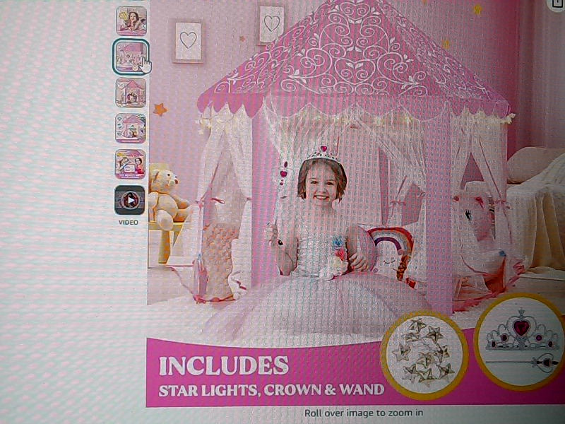 Princess Play Tent for Kids Hot Pink