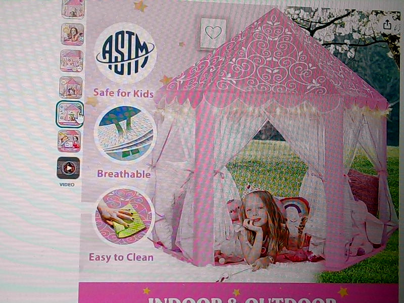 Princess Play Tent for Kids Hot Pink