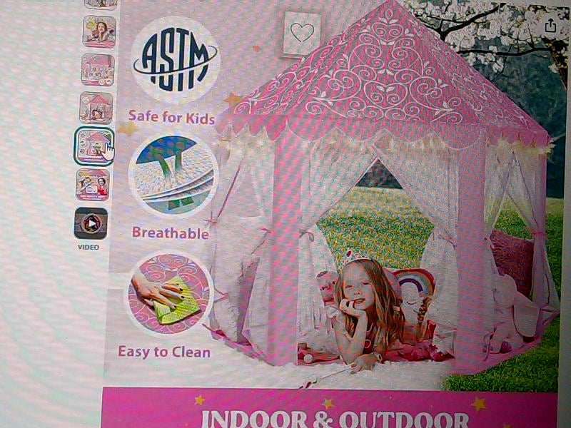 Princess Play Tent for Kids Hot Pink