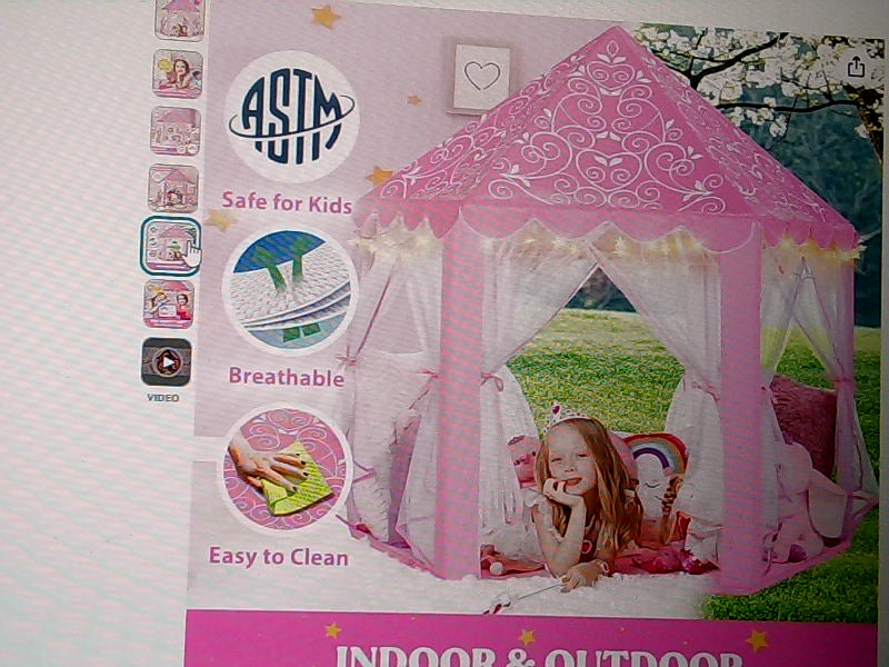 Princess Play Tent for Kids Hot Pink