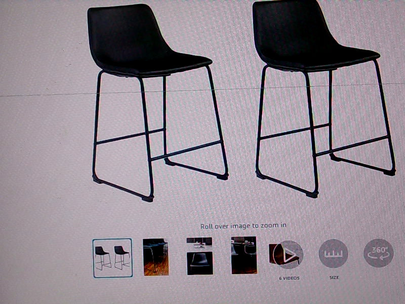 Signature Design by Ashley Black Modern Counter Stools 2 Count