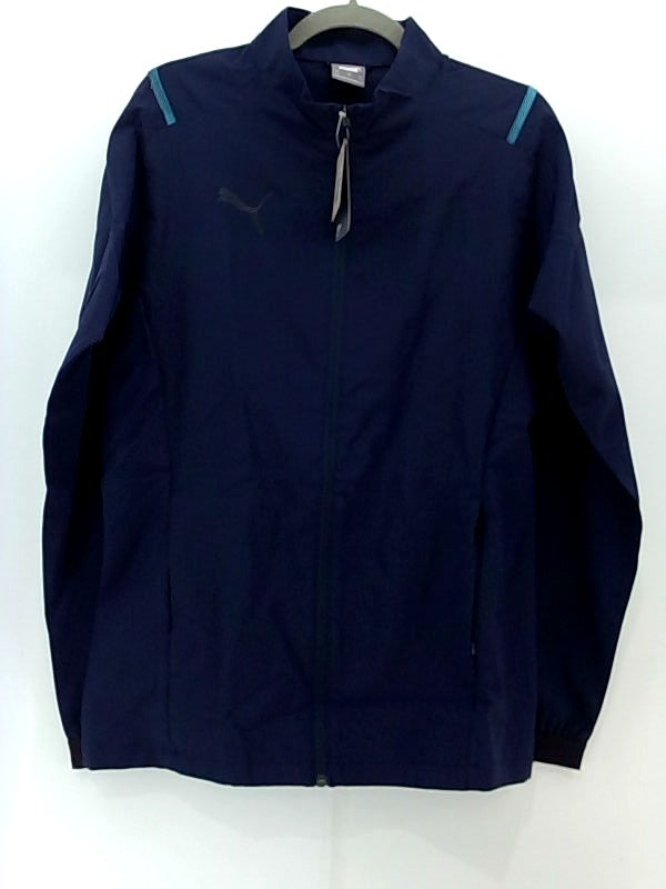 Puma Men's Team Sideline Jacket, Medium, Navy Blue