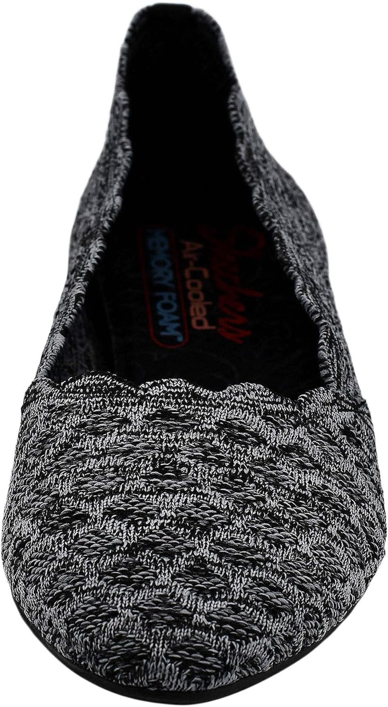 Skechers Women's Cleo - Honeycomb Black/Charcoal Flats 9.5